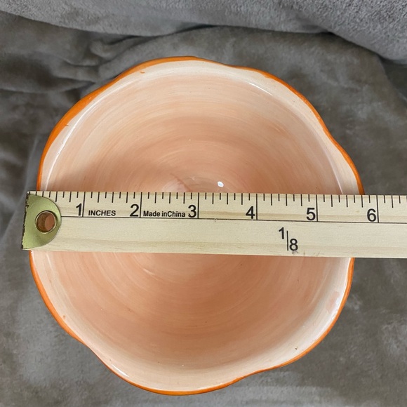 10” Halloween Pumpkin Ceramic Decorative Statue Bowl - Picture 15 of 16